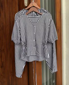 Avish Setelan Baju Dan Celana Panjang Motif Salur Terbaru Wanita Masa Kini Cantik Menawan Nyaman Dipakai