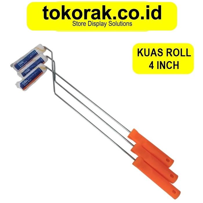 Jual CISAL KUAS ROLL KAPAL 4 INCH GAGANG PANJANG KUAS BULU CAT ROL 4 ...
