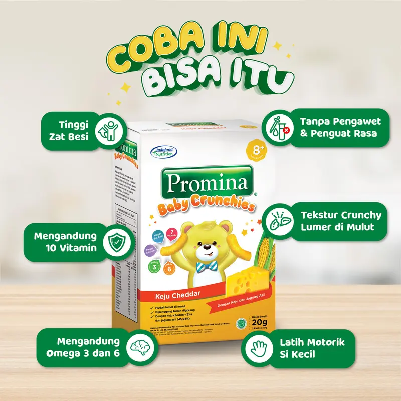Promina Baby Crunchies Keju Cheddar 20 Gr 1