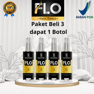 ( VIRAL )!!! FLO Penumbuh Rambut Botak I Merangsang Pertumbuhan Rambut I FLO Hair Tonic 60ml Minyak Rontom Vitamin Perawatan Ketombe