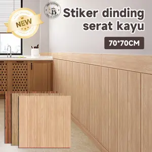 Wallpaper Stiker Dinding Pola Kayu 70 X 70cm Wallpaper Dinding Busa 3D Berkualitas Tinggi Wallfoam Motif Interior Rumah Premium - Unik Bandung