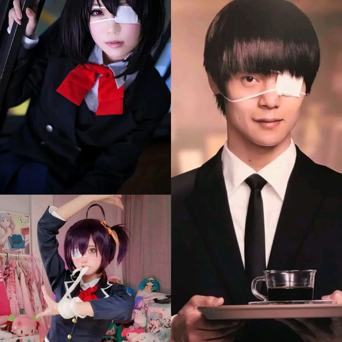[ YUKA SHOPPU ] Eyepacth penutup mata cosplay rikka takanashi misaki mei ken kaneki