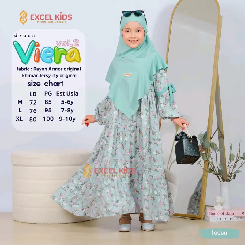 GAMIS KIDS SYARI / GAMIS KIDS RAYON / GAMIS MOTIF BUNGA / EXCEL 4