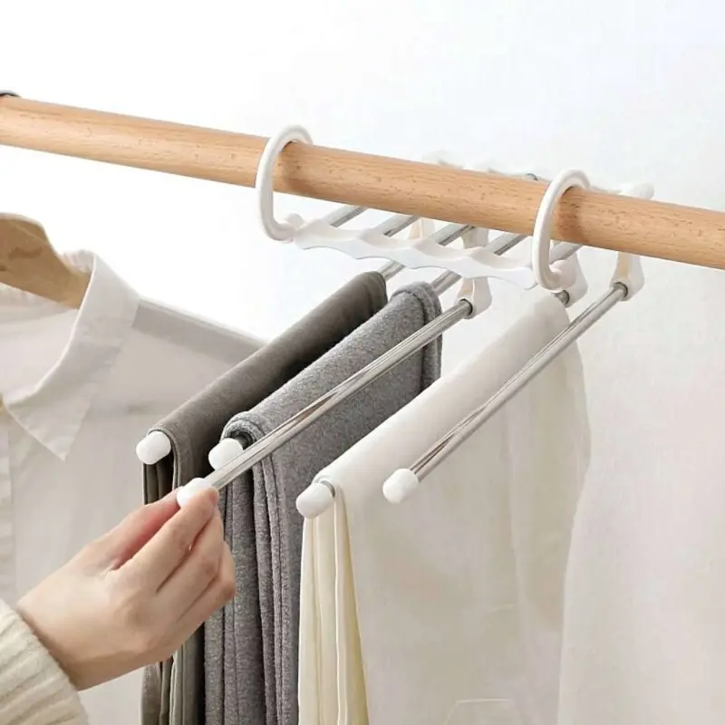 Gantungan Baju Lipat 5 In 1 - Magic Hanger Instan Portable Stainless Pakaian