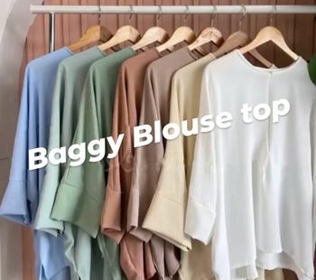 Product Review of Hot selling baggy blouse top ironless cey shirt baju from K**a 2