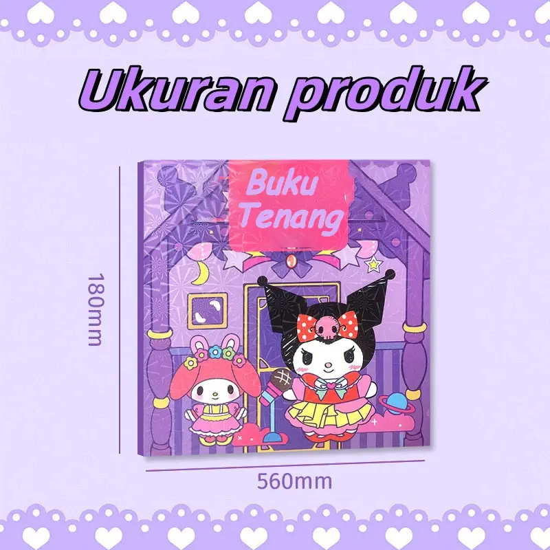 Buku Stiker Magnet Karakter Magnetic Sticker Books Buku Mainan Edukasi Quiet Books Magnetic Suction Karakter Edukasi / Magnetic Sticker Book / Quite Book Sanrio 8