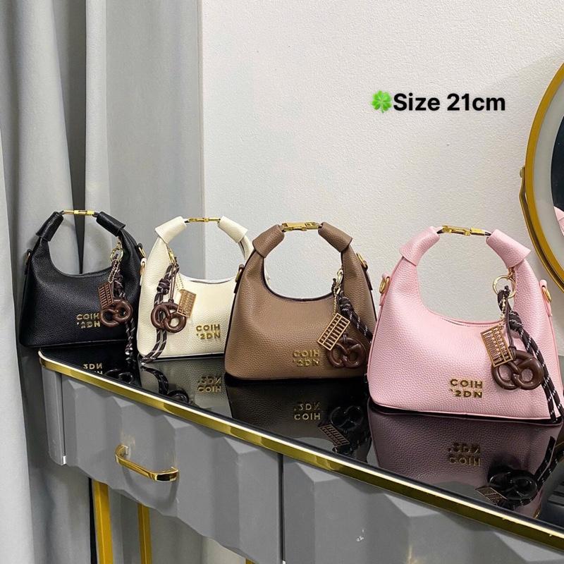 [Deal Mở Bán kèm Charm] Túi xách Nữ cầm tay đeo chéo Size 21 Hàng Đẹp Da Sần Hạt Gạo siêu sang chảnh chụp hình sống ảo mùa Hè SH143