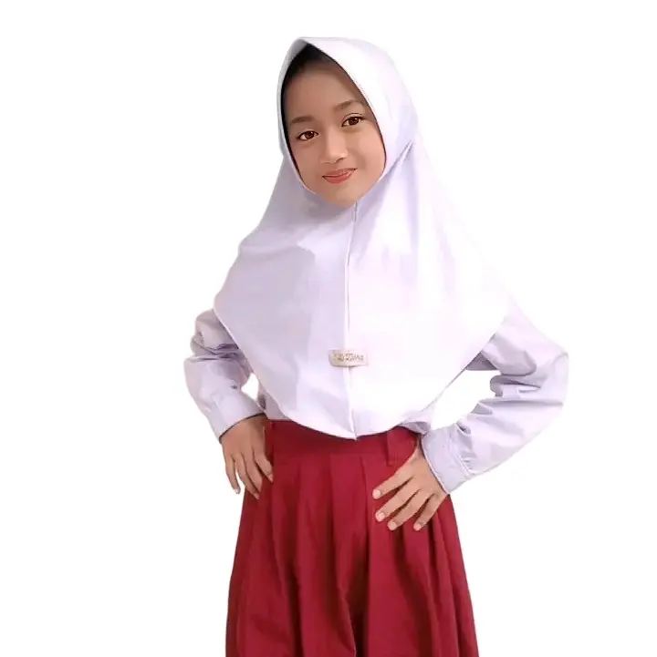 Hijab Bergo SD Anak sekolah kerudung hamidah Instan pinguin Geblus polos 3