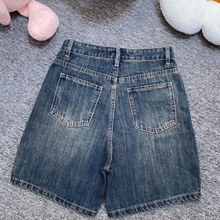 (NP01)Quần Short Ngố Nữ Kiểu Phối Túi, From Rộng, Chất Jean Không Giãn, Lai Cuốn. From từ 40-55Kg 7