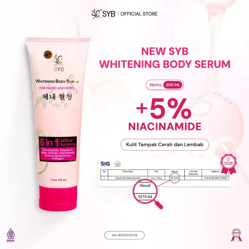 NEW SYB Whitening Body Serum With Collagen + 5% Niacinamide 2