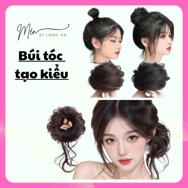  BÚI TÓC TRÒN TẠO KIỂU có dây rút búi tóc lơi 