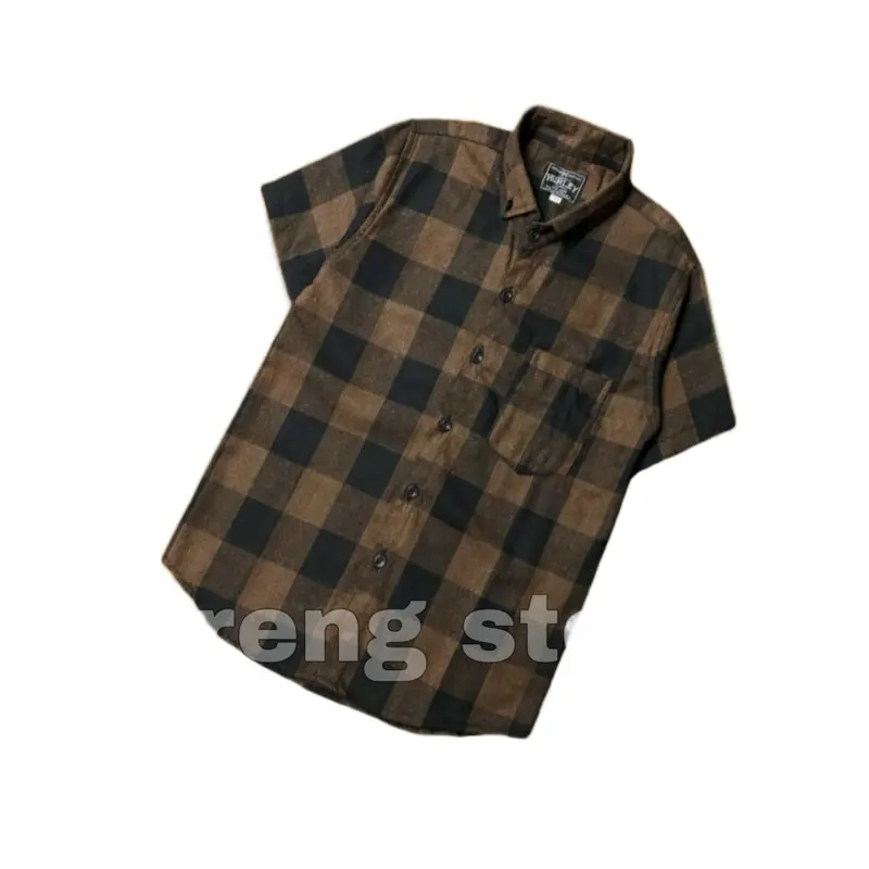 R.NIANNI kemeja flanel anak/Kemeja pendek anak motif/Atasan anak laki-laki/Kemeja model terbaru anak-anak usia 2-11 Tahun 6