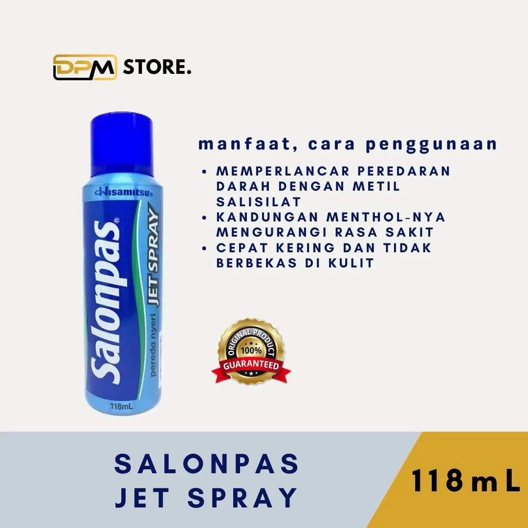 SALONPAS SPRAY Penghilang Nyeri, Pegal Pegal tanpa iritasi