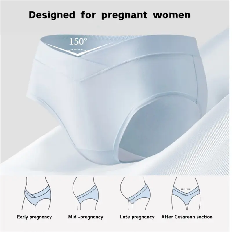 Low Waist Maternity Panty Cotton Pregnant Panties Low Waist U-Shaped 20020 7