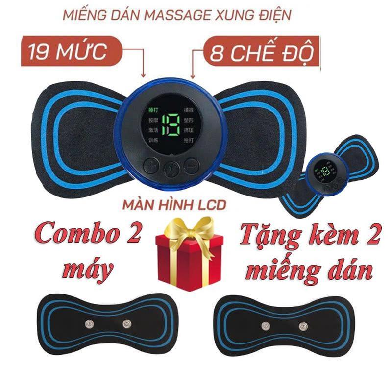 Combo 2 Máy Massage Toàn Thân 8 Chế Độ - Giảm Đau Hiệu Quả, Tặng 2 Miếng Dán…