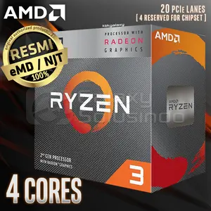 AMD Ryzen 3 3200G 3,6Ghz - 4Ghz / 4 Core + 4 Thread - AM4