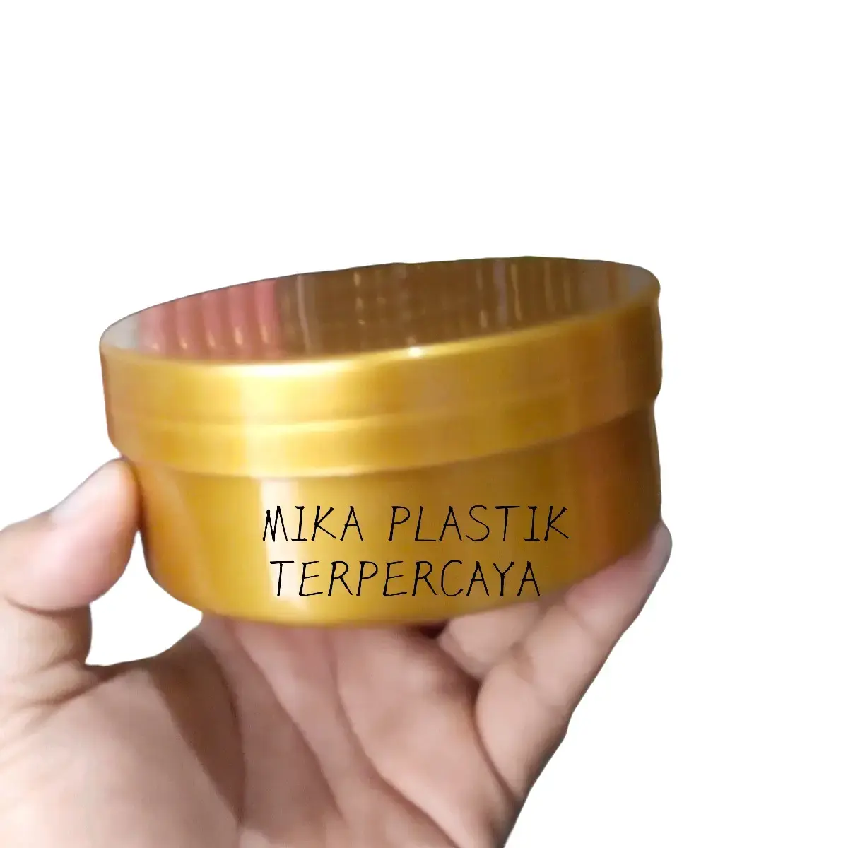 [20 Pcs] Pot Lulur Kosong 250gr Warna Gold - Wadah Kosmetik Mika Terlaris - Wajah