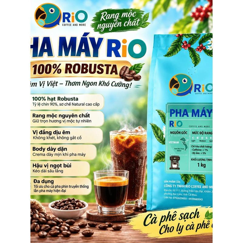 Cà phê Robusta Natural nguyên chất rang mộc 100% B'Lao Farm vị đắng đậm ngọt…