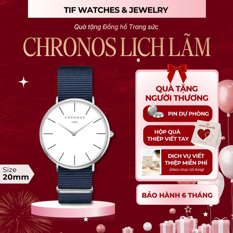 Đồng Hồ Nam Dây Vải Nato CHRONOS Tif Watches Phong Cách Sang Trọng Dễ Phối Đồ Chống Nước Tốt Đeo Tay