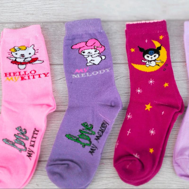 Kaos Kaki Anak Cewek Karakter Lucu Coromi Melody Cinnamorol Hello Kitty - Fashion (3 Pasang) 1