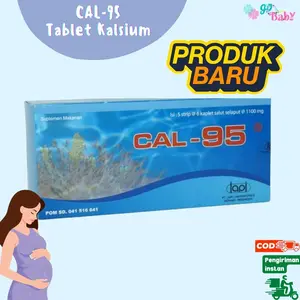CAL - 95  Vitamin kalsium tulang hamil dan menyusui Pelancar - Harga Per Strip
