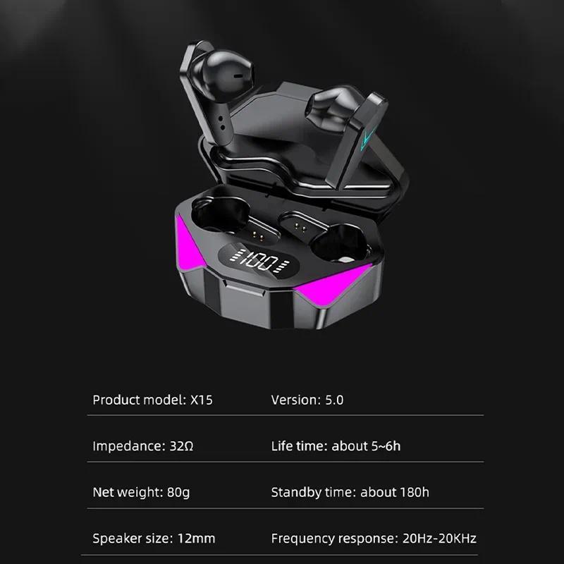 Product Introduction of Tai Nghe Nhét Tai Nghe Chơi Game, Phiên Bản 5.2, Tai Nghe Bluetooth Không Dây, Có Mic, Âm Thanh Âm Nhạc Trầm Định Vị, Âm Nhạc Âm Thanh Nổi 9D, Tai Nghe HiFi, Thích Hợp Cho Game Thủ Earphone 9