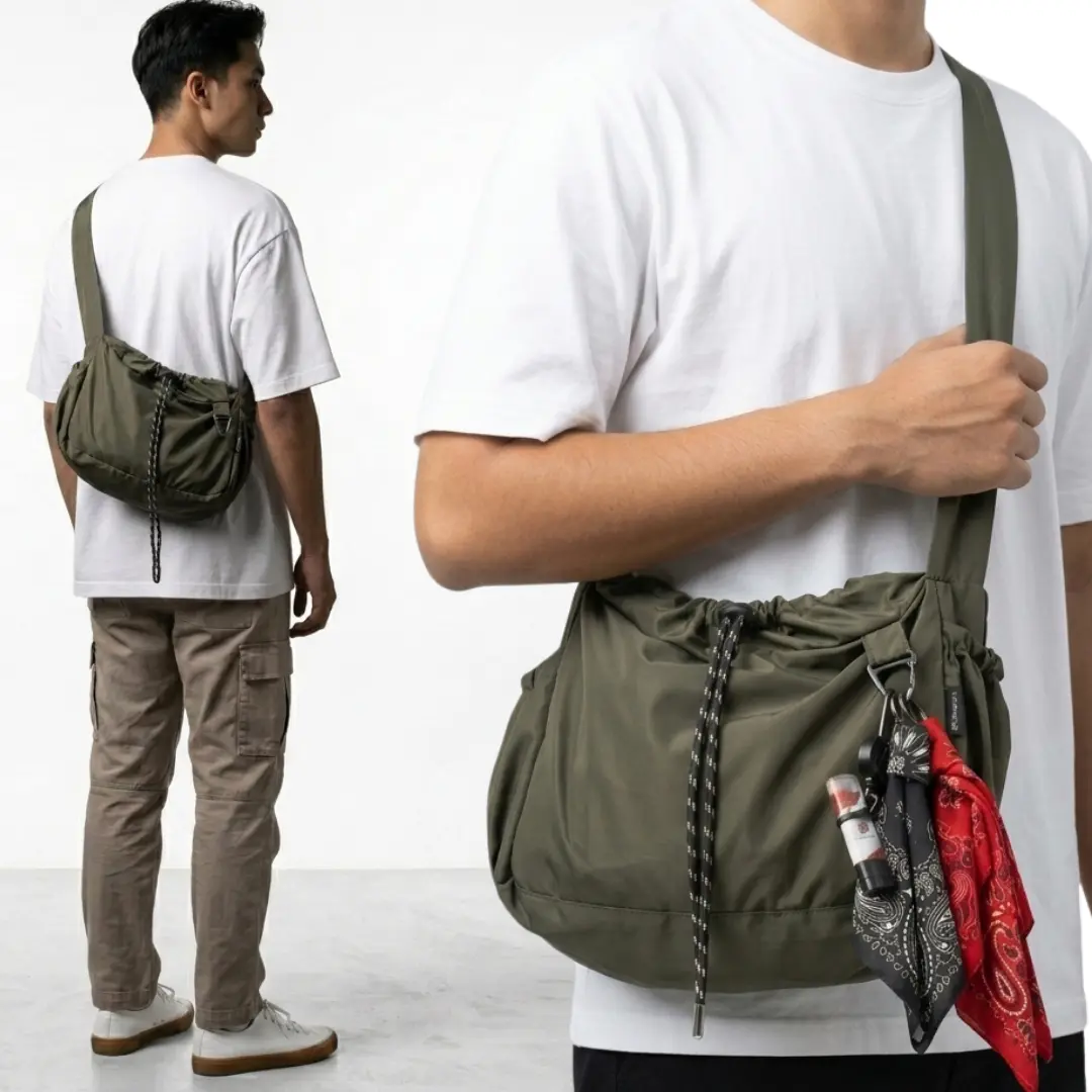 CALSICK - Tas Selempang Kalcer Culture Skena Slingbag Pria Wanita Nylon Crinkle Tas Slempang Elkrin