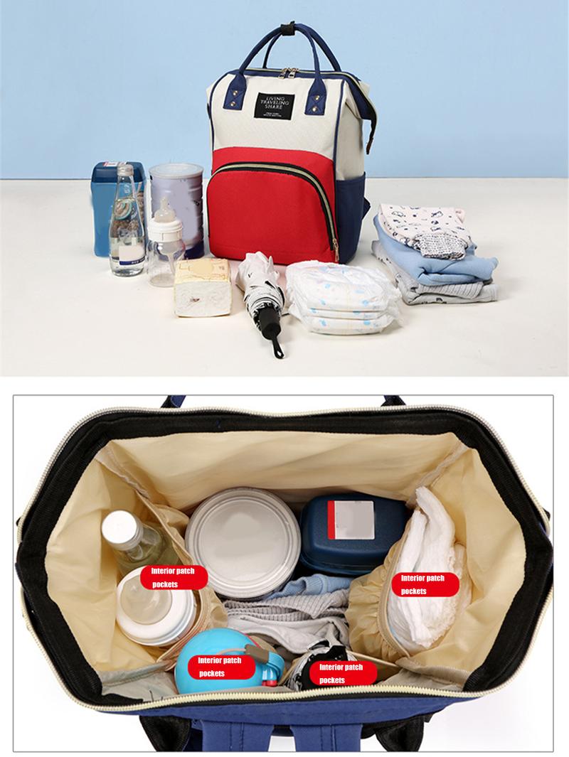 Product Introduction of 1 piece oxford cloth multifunctional changing bag large capacity fashion mother and baby bag outdoor travel backpack suitable for storage 2
