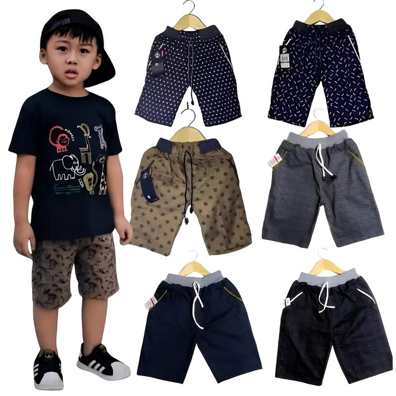 Paket 10 pcs Celana pendek Anak Laki-Laki Perempuan Unisex Surfing Distro Telesan Basahan Fashion 1