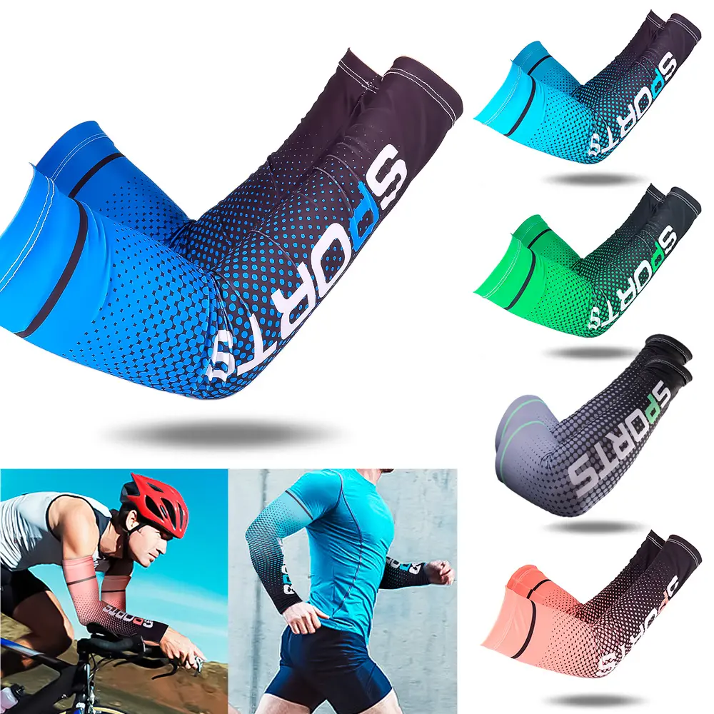 Tay Áo Thể Thao Dài UV, 1 Đôi, Tay Áo Chống Nắng, Thể Thao Ngoài Trời, Đạp Xe, Phụ Kiện Ngoài Trời