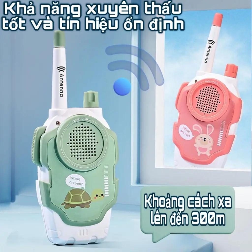 【Gửi pin】Đồ Chơi Cho Bé bộ đàm đồ chơi bộ đàm mini combo 2 chiếc đa chiều 2 kênh phạm vi 300m cho trẻ vui chơi