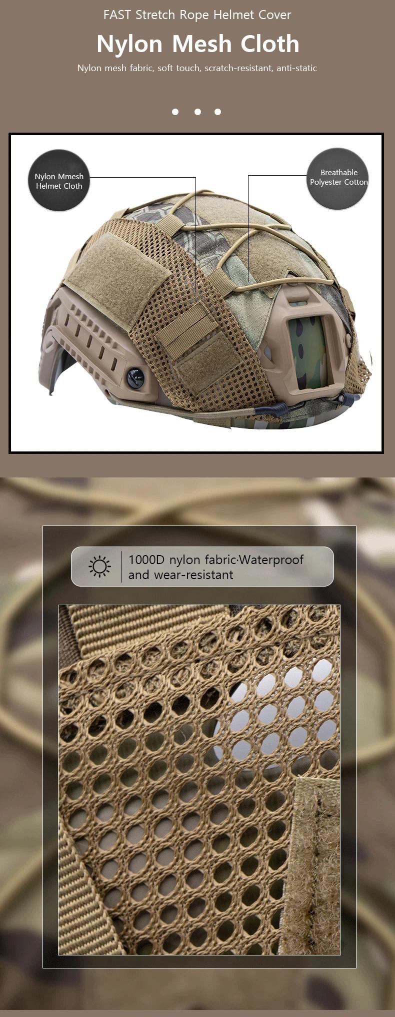 Product Introduction of Helmet Cover for Fast MH PJ BJ OPS-Core Helmet Cove rwith Elastic Cord 1