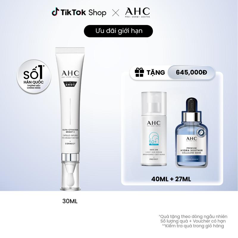 Kem mắt cho mặt mờ nám sáng da PROSHOT GLUTA-CTIVATION BRIGHT 3 AHC 30ML [1]