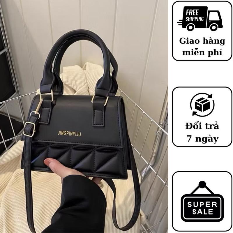 [T06] Túi Xách Nữ Hai Quai Nắp Vuông Dây Phối Da Thời Trang Đeo Chéo Đeo Vai Cầm Tay Hình Cây Nấm -  Xưởng Túi Xách VN