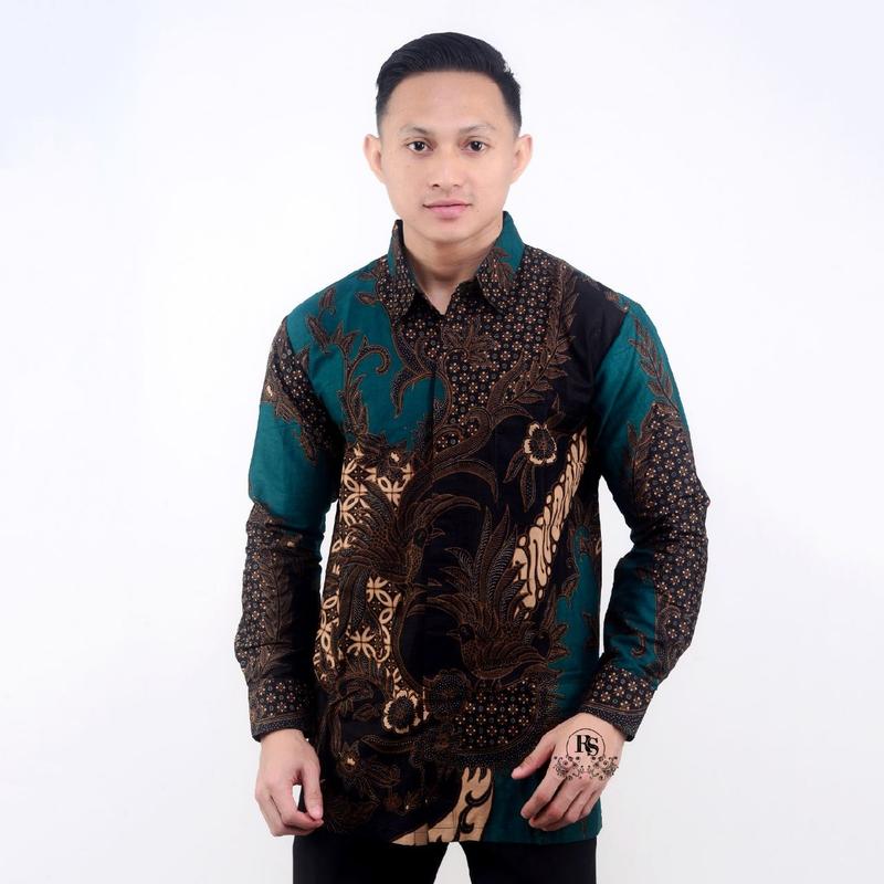 KEMEJA BATIK LENGAN PANJANG READY JUMBO BATIK ATASAN PRIA BATIK KANTOR BATIK SERAGAM 5