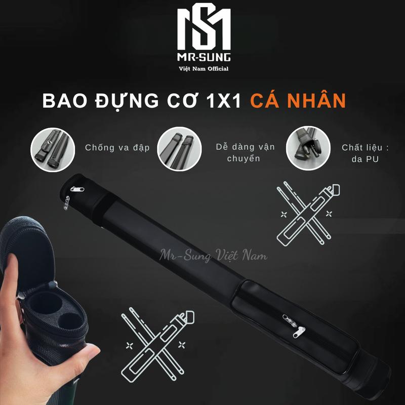 Bao Da Đựng Cơ Bida - Combo Tặng Kèm Găng Tay Và Lơ Chất Liệu Da Cao Cấp Thiết Kế Thông Minh Khóa Dễ Dàng Mang Theo -MR-SUNG VIỆT NAM