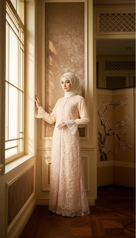 Zaura Series Model Auter Lepas Pasang Mewah dan Elegan Bahan Tulle Mix Suntulle untuk Penampilan yang Anggun