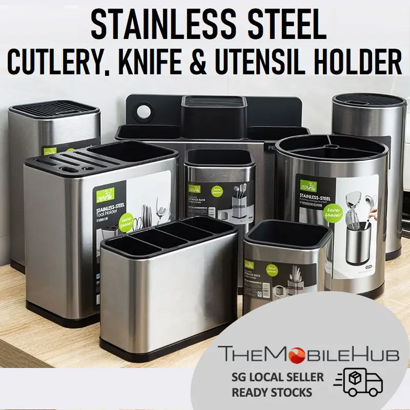 Stainless Steel Cutlery Holder Utensil Kitchen Knife Holder Spoon Fork Chopsticks Organizer Stand