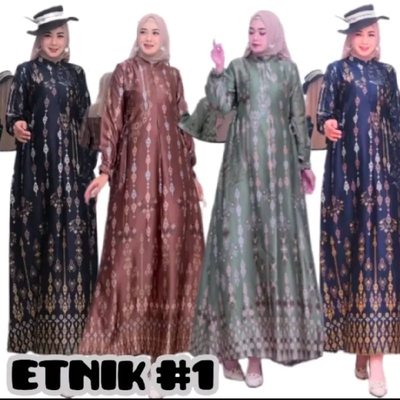 GAMIS HYGET  MOTIF TUMPAL MURAH BUSUI LENGAN KARET  BANYAK MOTIF Cantik Muslim Wanita Mewah Syari 5