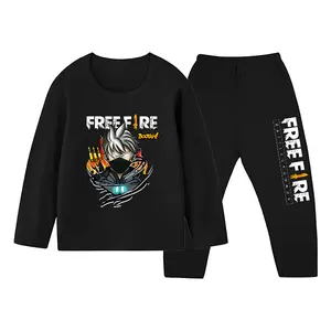 Setelan Panjang Anak Free Fire Baju Tidur Piyama Ukuran 1-10 Tahun Anak Laki-laki ID-1637 Nyaman Dicetak DTF Kualitas Tinggi Cocok Untuk Tidur Dan Sehari-hari