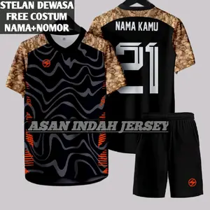 FREE CUSTOM NAMA NOMOR PUNGGUNG GRATIS JERSEY DEWASA PRINTING MOTIF TERBARU JERSY FUTSAL SEPAK BOLA VOLLY Sport