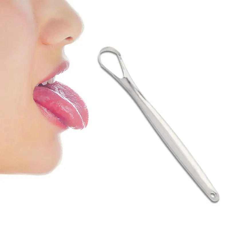 PEMBERSIH LIDAH TONGUE ORAL SCRAPER CLEANER STAINLESS STEEL L013 SILVER 8