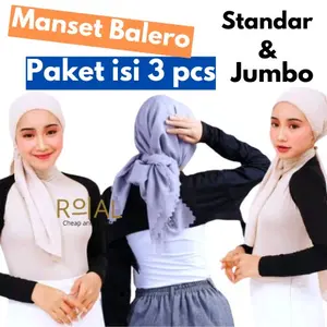 PAKET HEMAT ISI 3 PCS & 2 PCS Manset Balero Lengan Sambung Panjang Rayon