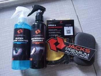 Product Review of Jacks Paket Ampuh ( Perawatan Mobil Efektif Hilangkan Jamur Kaca dan Pelindung Kaca Mobil ) All Varian 250 ML Spons dan Kain Microfiber from A**a 3
