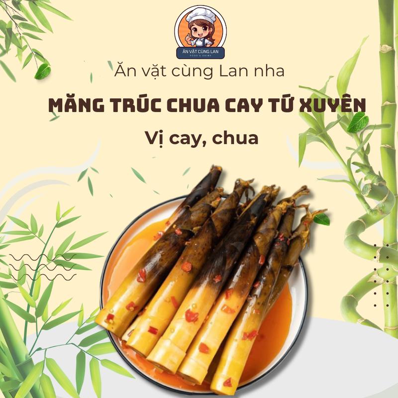 Măng Trúc Chua Cay Tứ Xuyên Nguyên Vỏ Ngâm Ớt Đỏ Vỏ Đen Đặc Sản Ăn Vặt Cay Cực Đã - 90-100-400g - Gói Vị Cay Chua