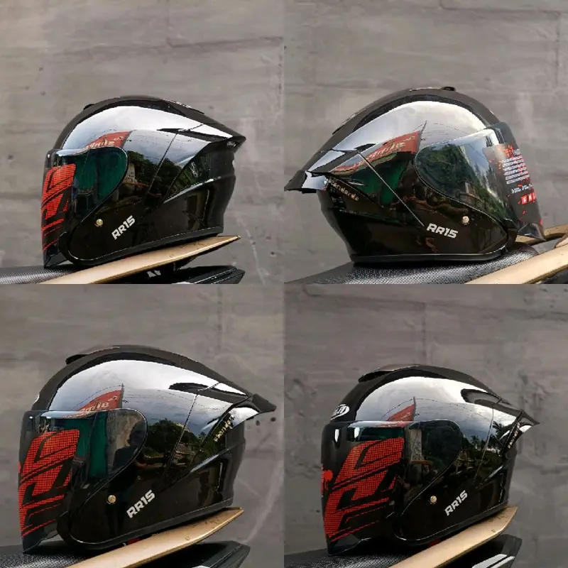 HELM MLA KAIROZ,PAKET GANTENG VENOM FLAT VISOR SLOT INTERCOM SINGLE VISOR 1
