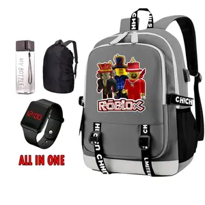 Tas Ransel Sekolah Keren Anak Unisex Motif Roblox 3D 034 Fashion Tk Sd Smp Ngaji Nilon 40x30x12 Warna