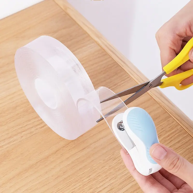 Băng Dính Keo Hai Mặt, Băng Dính Nano, Chịu Lực, Đa Năng, Chất Kết Dính Có Thể Tháo Rời, Không Làm Hỏng Tường, Băng Dính Gắn Tay Cầm Trong Suốt, Có Thể Giặt Được, Chất Kết Dính Mạnh, Thích Hợp Cho Ký Túc Xá, Nhà, Đại Học, Xe Hơi, Văn Phòng, Áp Phích, Thảm 3