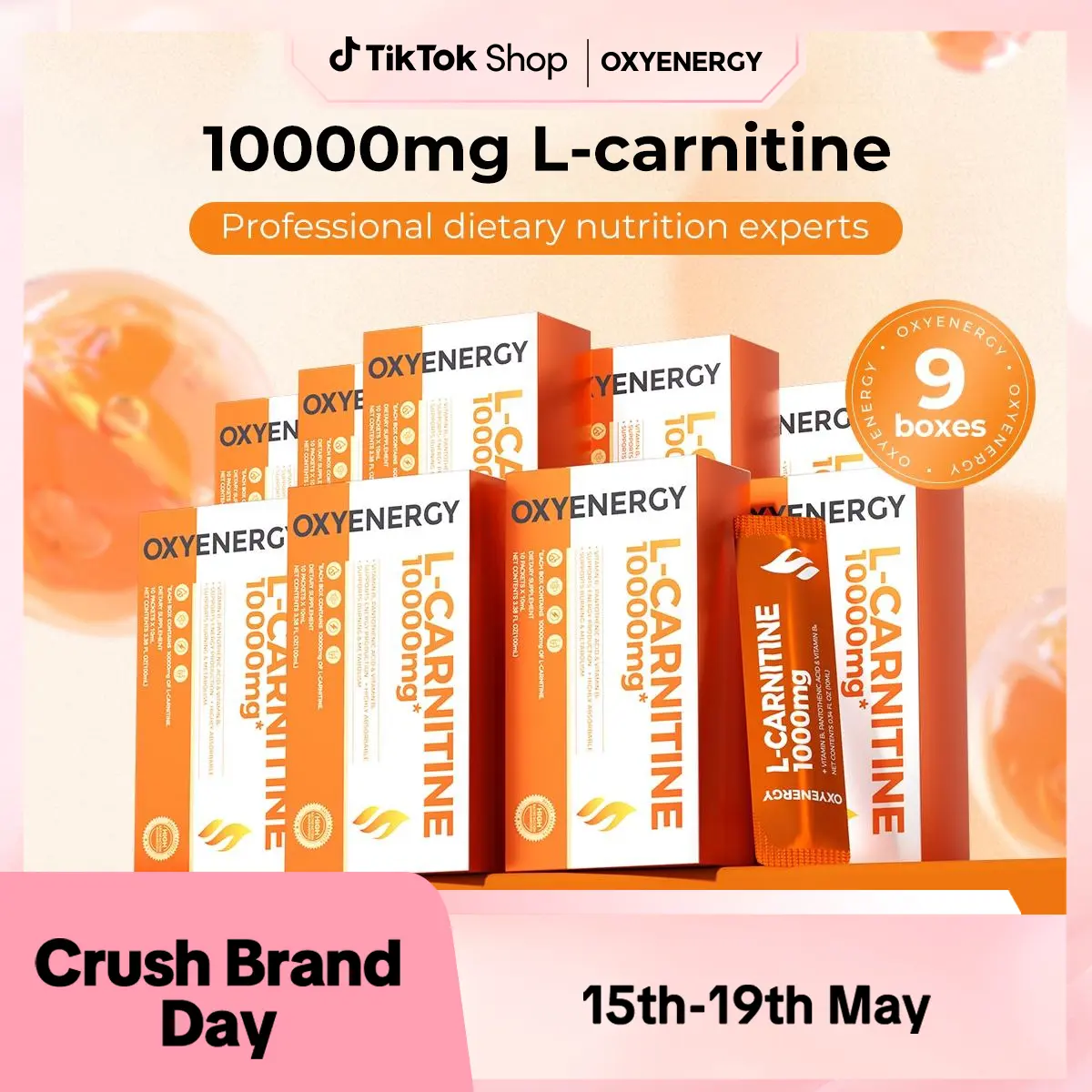 OXYENERGY Sport Drinks L-Carnitine Energy Drinks Orange Flavor - TikTok  Shop Malaysia