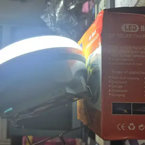 (Baterai Real asli 7200MAH)lampu led emergency ufo 400w /solar panel led/ lampu emergency gantung lampu  taman  outdoor lampu  tenaga  surya khusus mati listrik lampu  terang  banget Besi/camping lamp